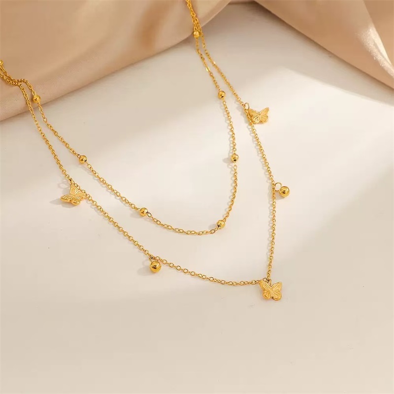 Butterfly Clasp Deployant - GANEMLY Collier pendentif papillon minimaliste en