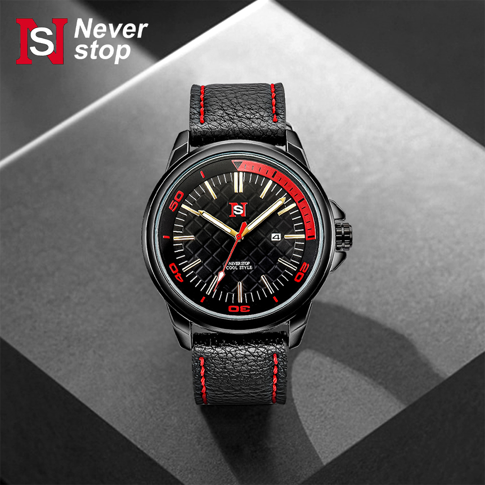 Suede Strap Watch - NS-Montre en cuir simple pour homme,