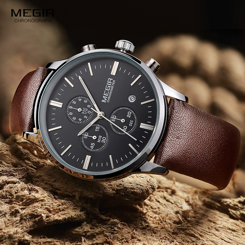Megir – montre à quartz pour h - Suede Strap Watch avis et prix