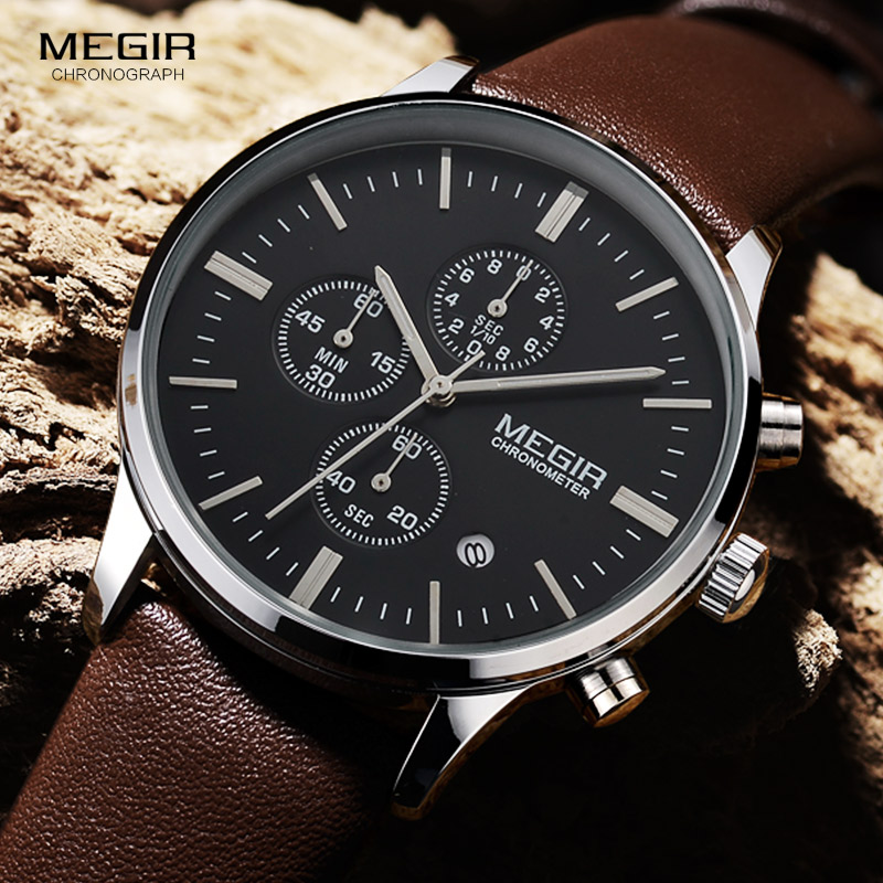 Megir – montre à quartz pour h - Suede Strap Watch avis et prix