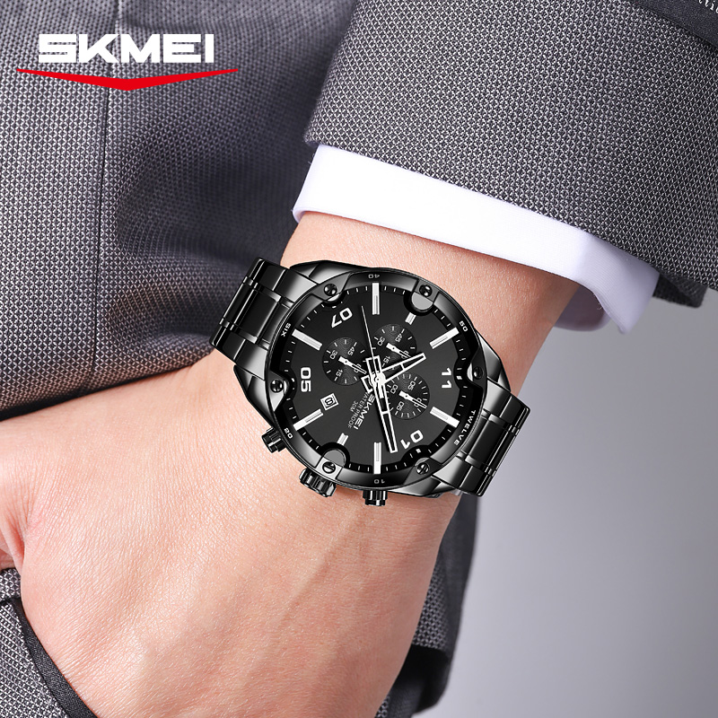 SKMEI 9387 Montre à quartz pou - Suede Strap Watch avis et prix