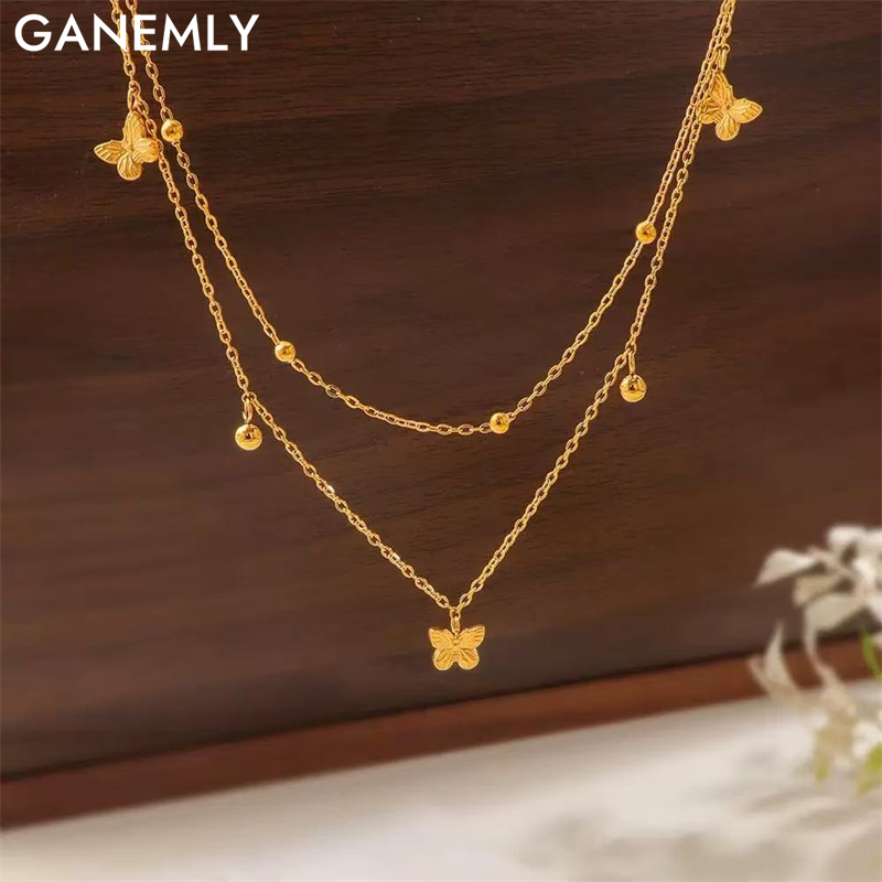 GANEMLY Collier pendentif papi - Butterfly Clasp Deployant avis et prix