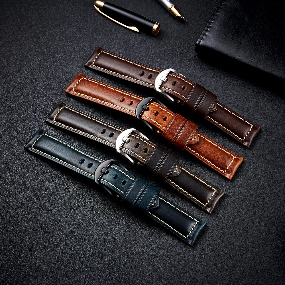 Bracelet en cuir véritable de  - Leather Strap Quick Release avis et prix