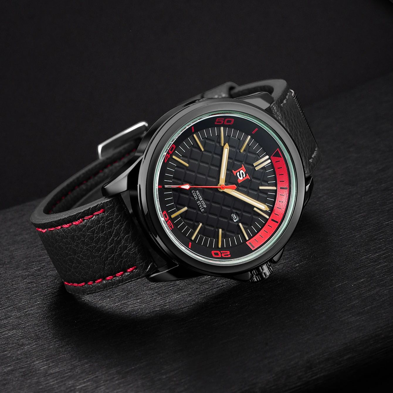 NS-Montre en cuir simple pour  - Suede Strap Watch avis et prix