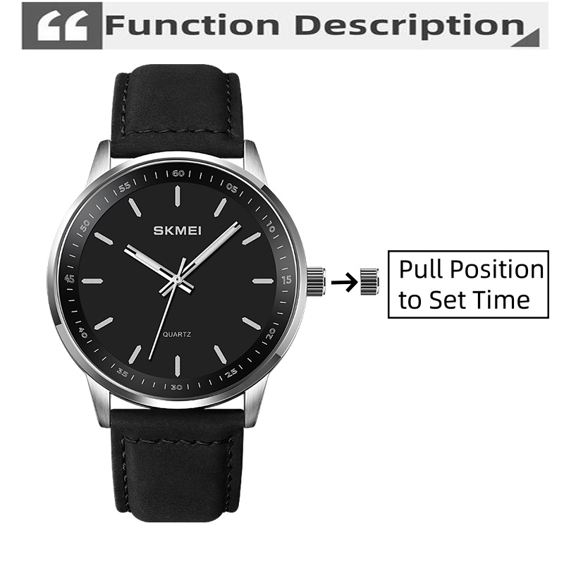 Skmei-Montres à quartz pour ho - Suede Strap Watch avis et prix